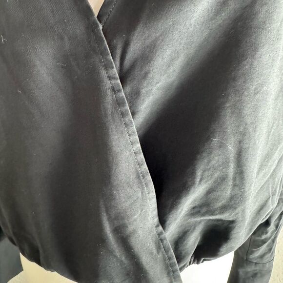 Good American Black Wrap Blouse - Picture 2 of 9